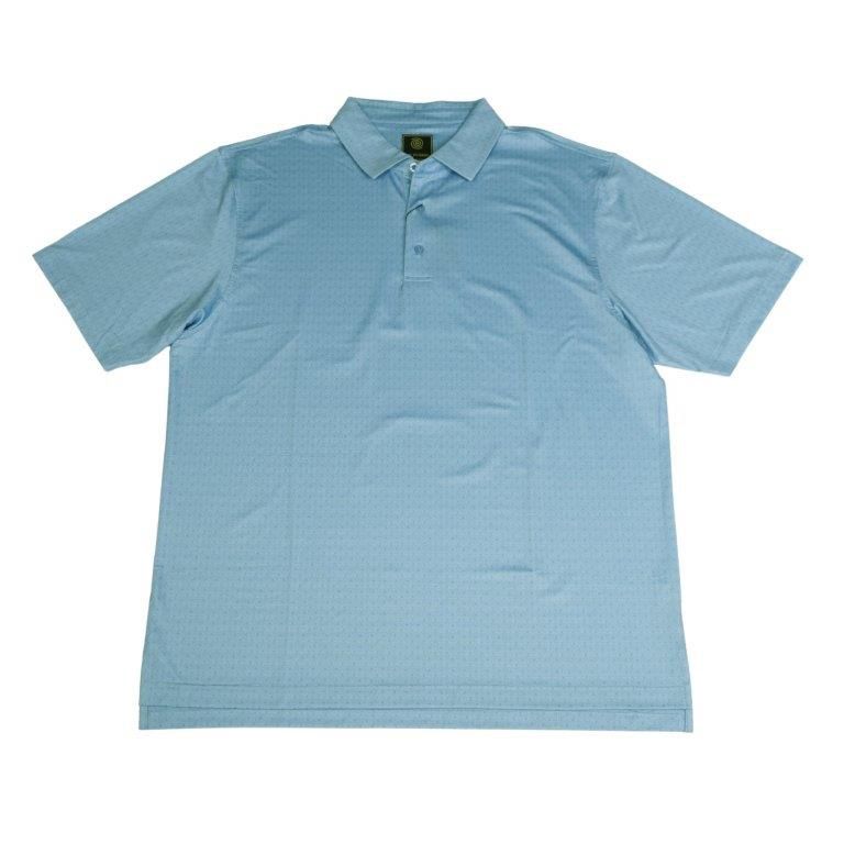 Soft Geo Print Polo - BLUE