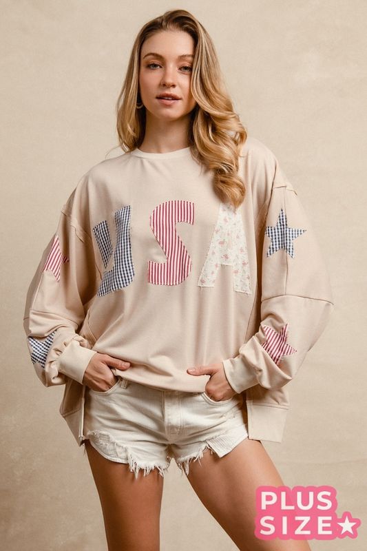 USA French Terry Oversized Sweatshirt