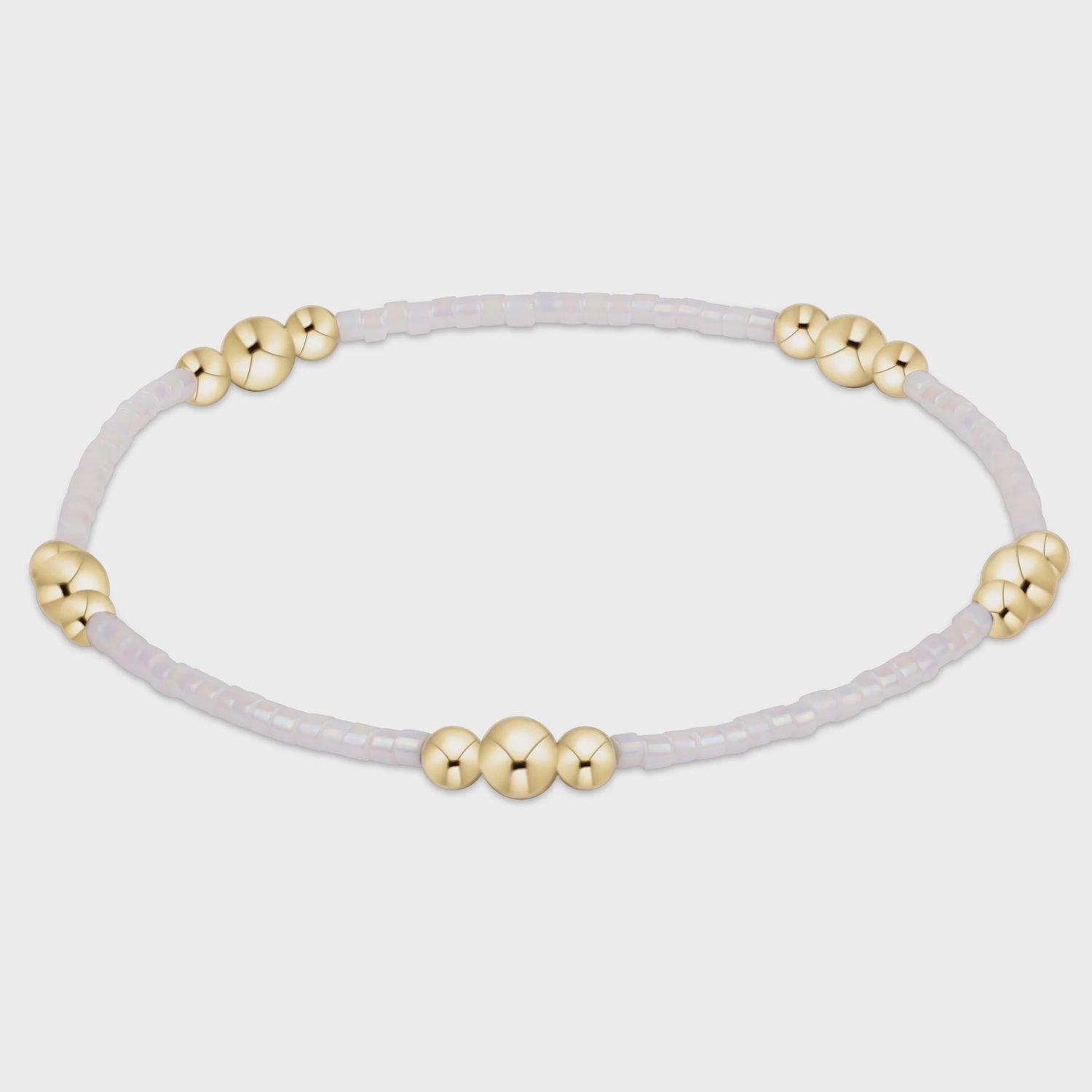 Hope Purpose Gold Bracelet - Silky White
