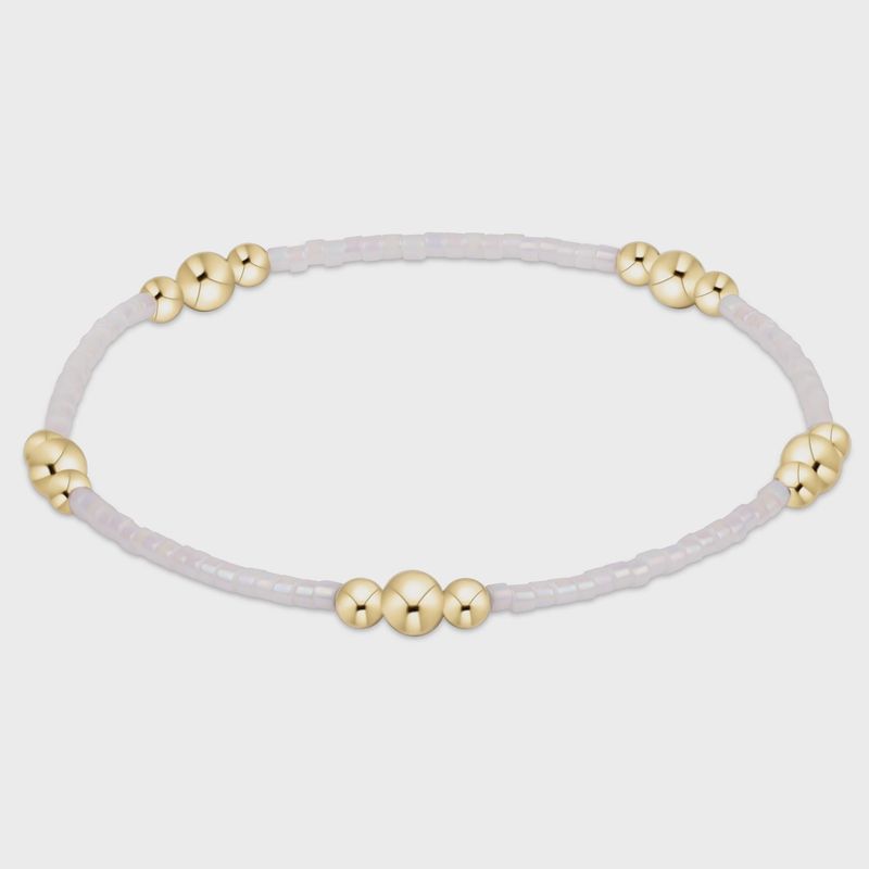 Hope Purpose Gold Bracelet - Silky White