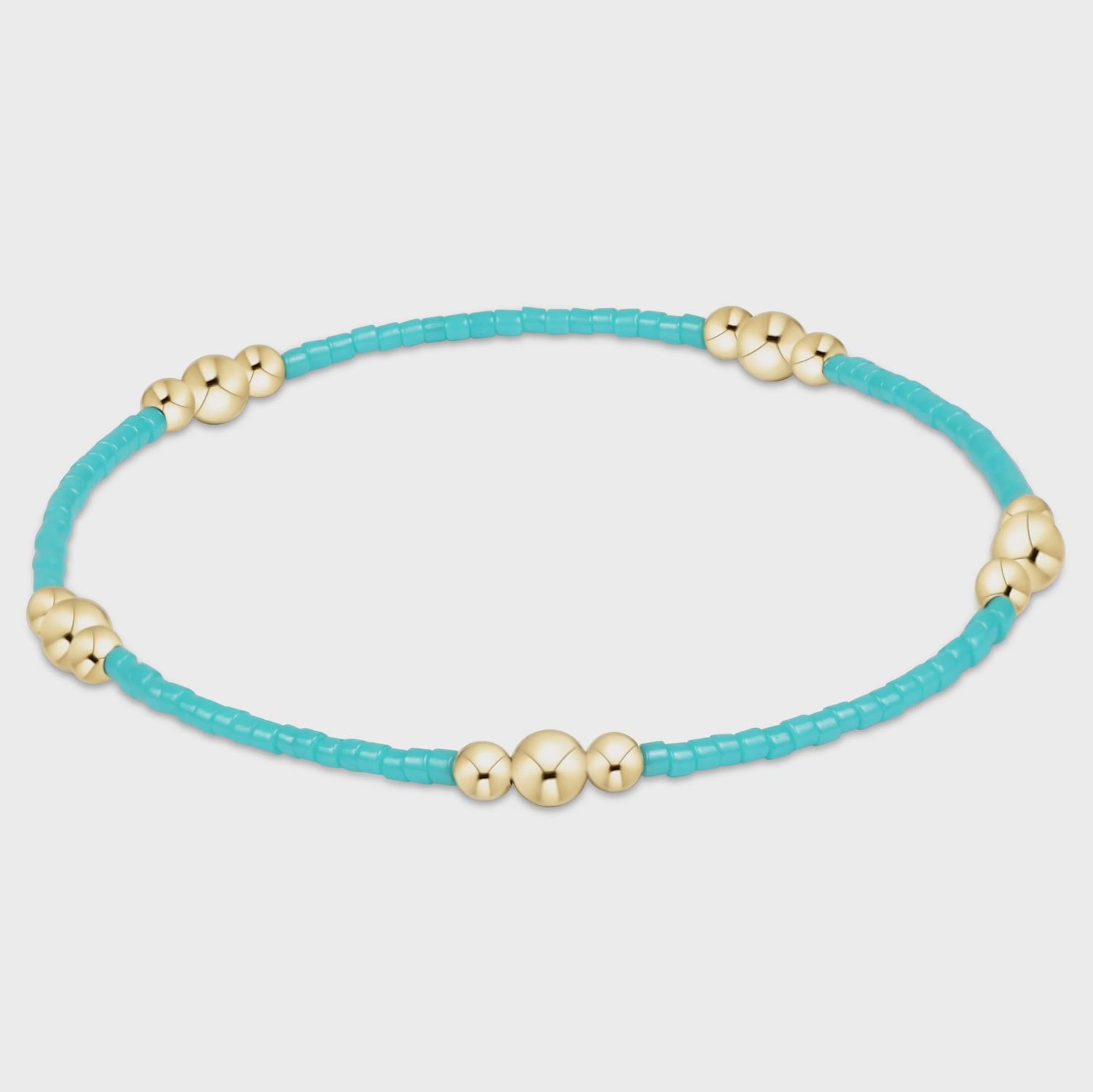 Hope Purpose Gold Bracelet - Turquoise