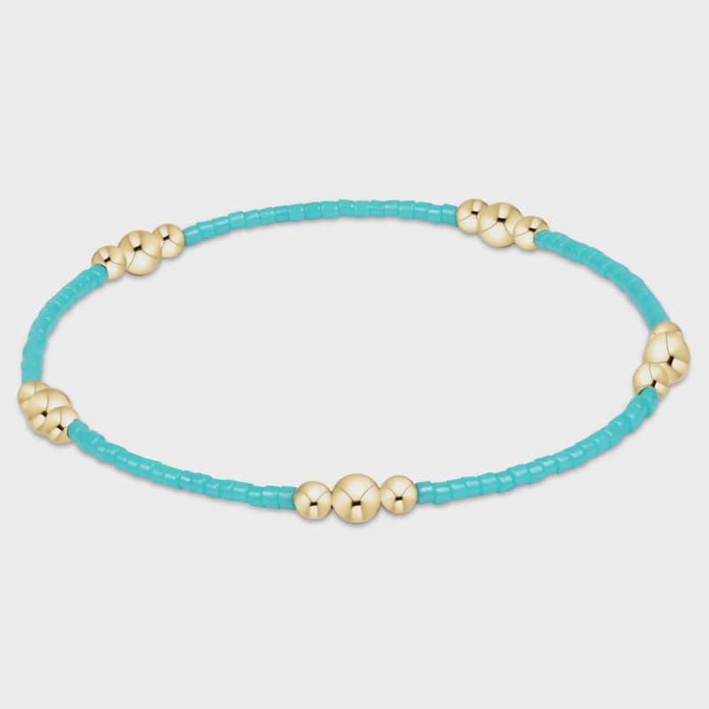 Hope Purpose Gold Bracelet - Turquoise