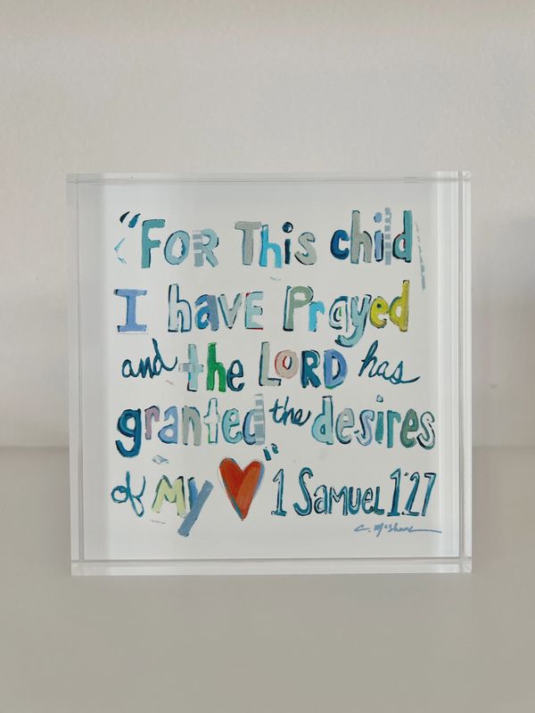 "1 Samuel 1:27 Verse" Acrylic