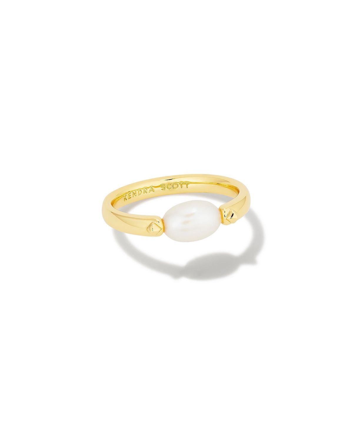 LEIGHTON PEARL BAND RING GOLD SIZE 8