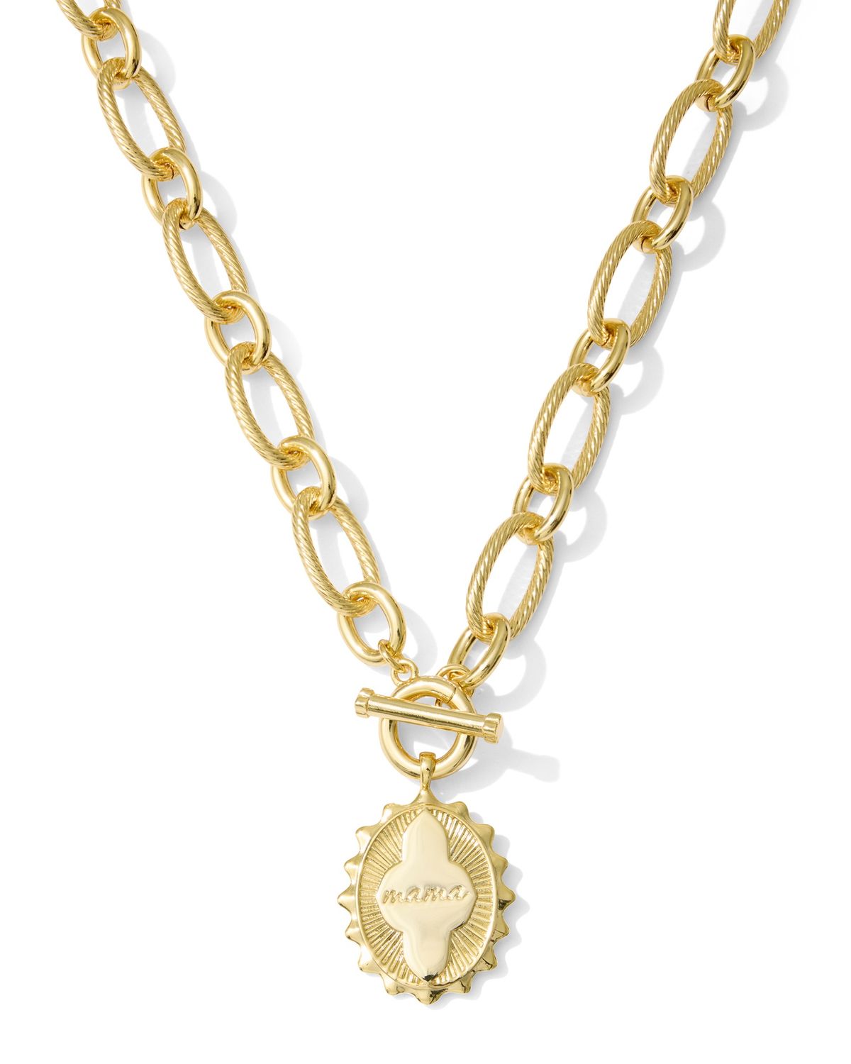 MAMA LINK AND CHAIN NECKLACE GOLD