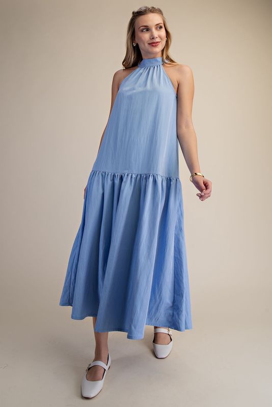 Tied in Blue Dress
