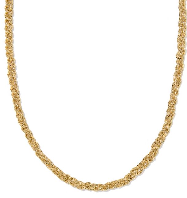 GABRIELLA BRAIDED CHAIN NECKLACE GOLD