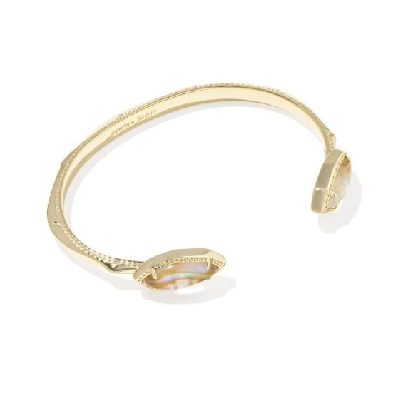 OPHELIA CUFF BRACELET GOLD IRIDESCENT ABALONE S/M
