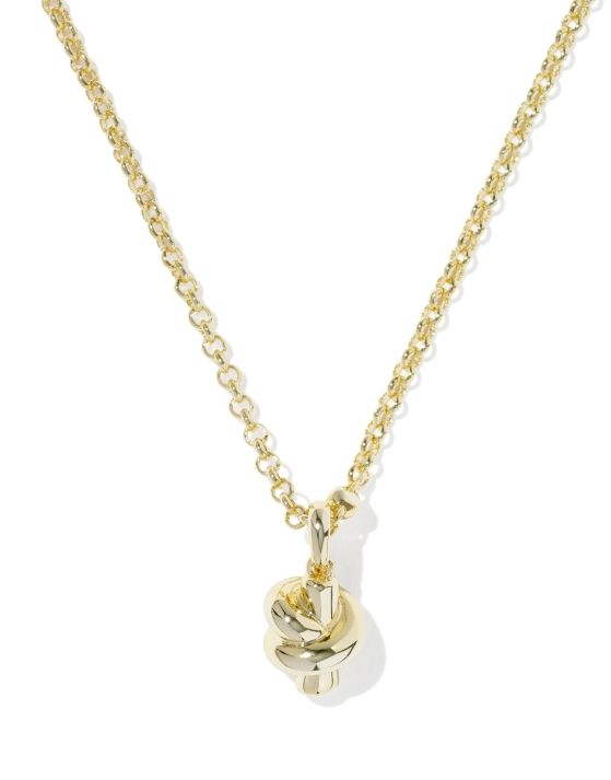 PARKER KNOT SHORT PENDANT NECKLACE GOLD PARKER KNOT SHORT PENDANT NECKLACE GOLD