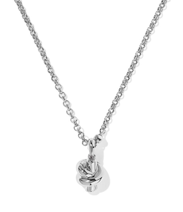PARKER KNOT SHORT PENDANT NECKLACE SILVER