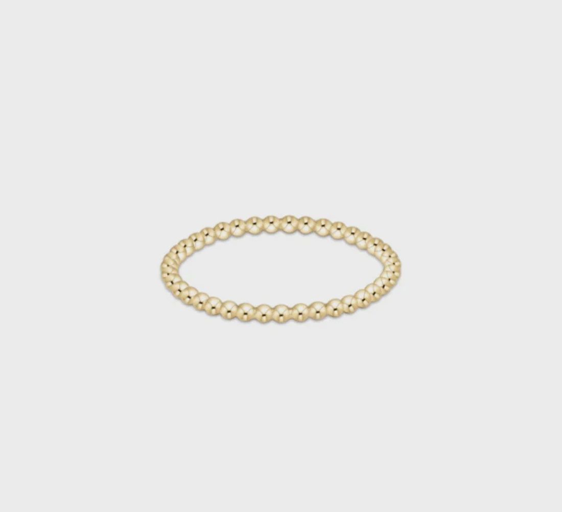 CLASSIC GOLD 1.5MM BEAD RING- SIZE 8