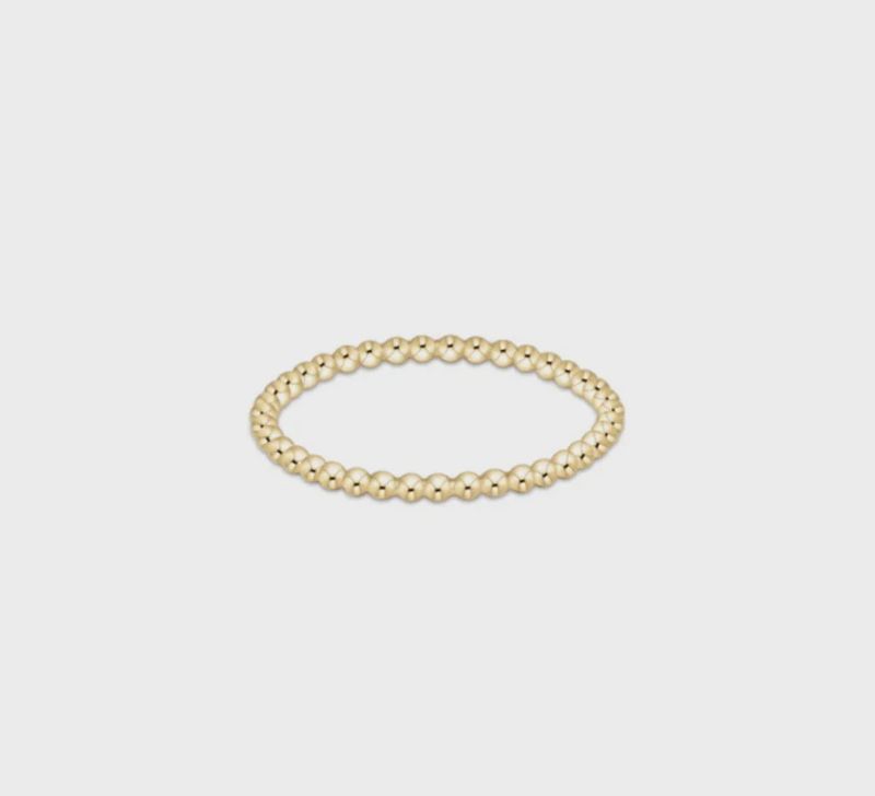 CLASSIC GOLD 1.5MM BEAD RING- SIZE 8