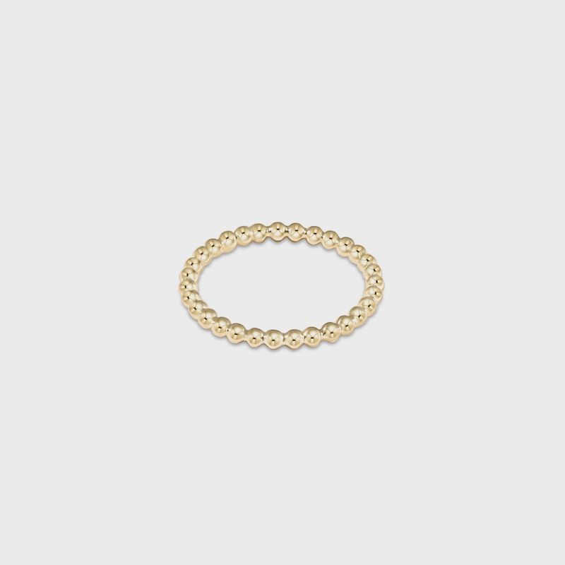 CLASSIC GOLD 2MM BEAD RING-SIZE 8