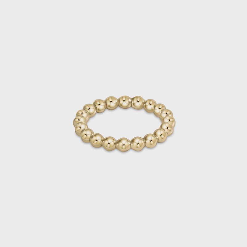 CLASSIC GOLD 3MM BEAD RING- SIZE 8
