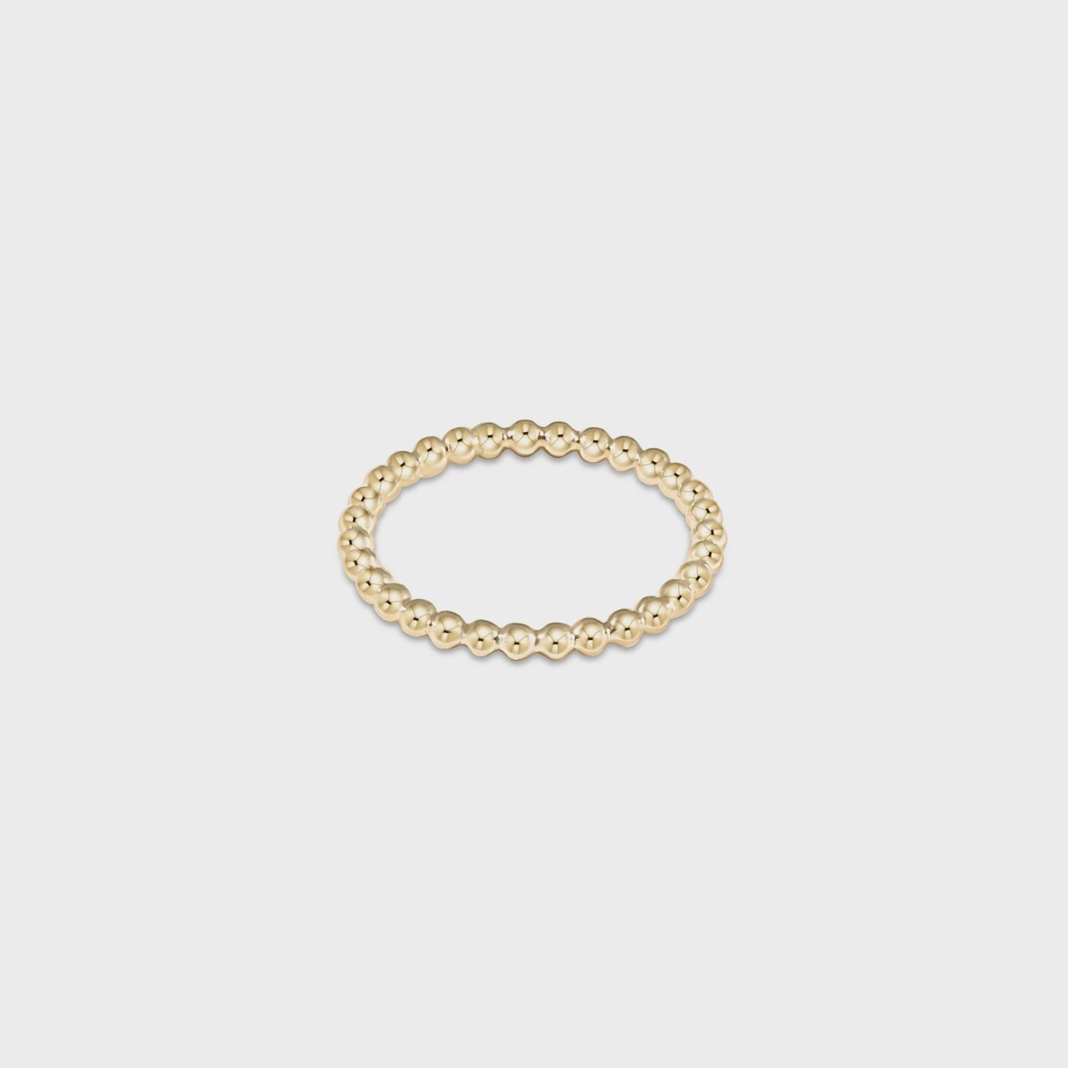 CLASSIC GOLD 2MM BEAD RING- SIZE 7 CLASSIC GOLD 2MM BEAD RING- SIZE 7