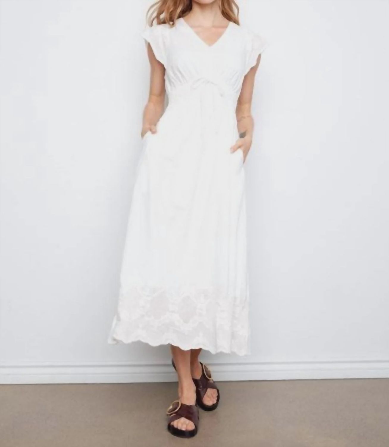 V-Neck Elastic Waist Dress V-Neck Elastic Waist Dress
