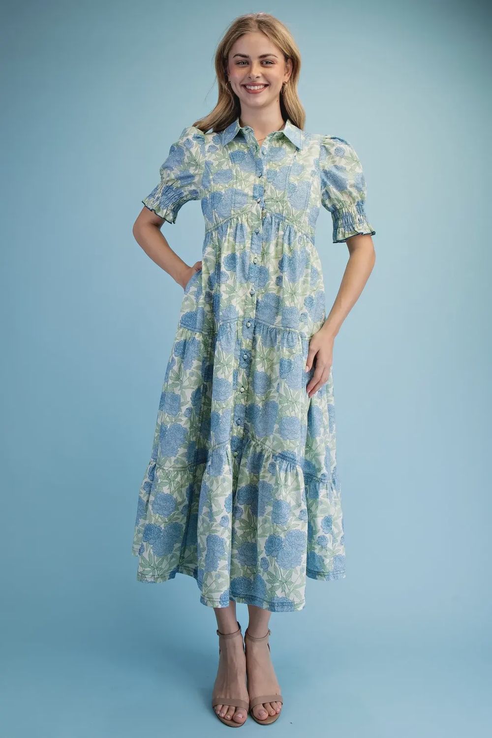 Blueberry Mix Midi Dress