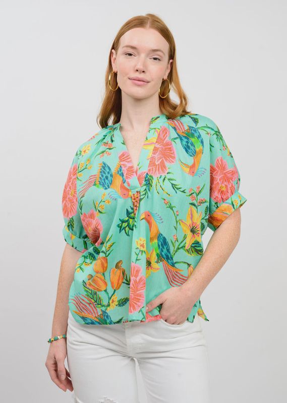 Popover Aqua Dolman Top