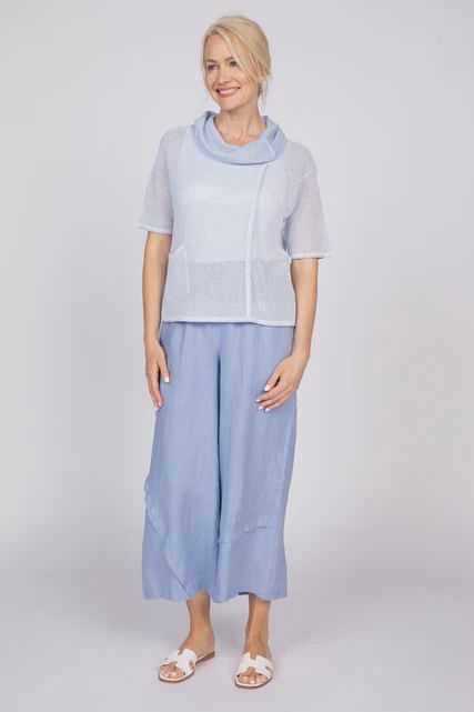 Rain Mesh Stitch Drape Collar