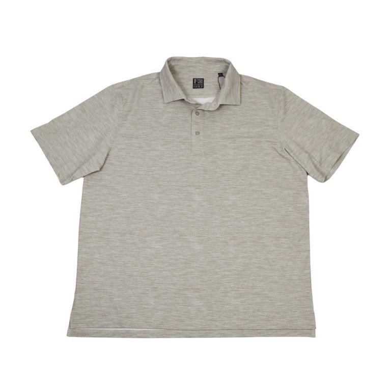 Tan Space Dye Print Polo Tan Space Dye Print Polo