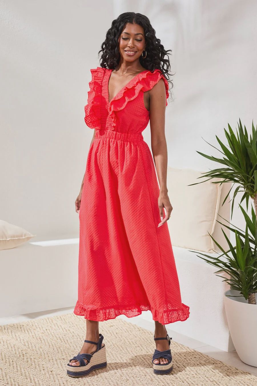 Cotton Maxi Dress with Back CutOut Cotton Maxi Dress with Back CutOut