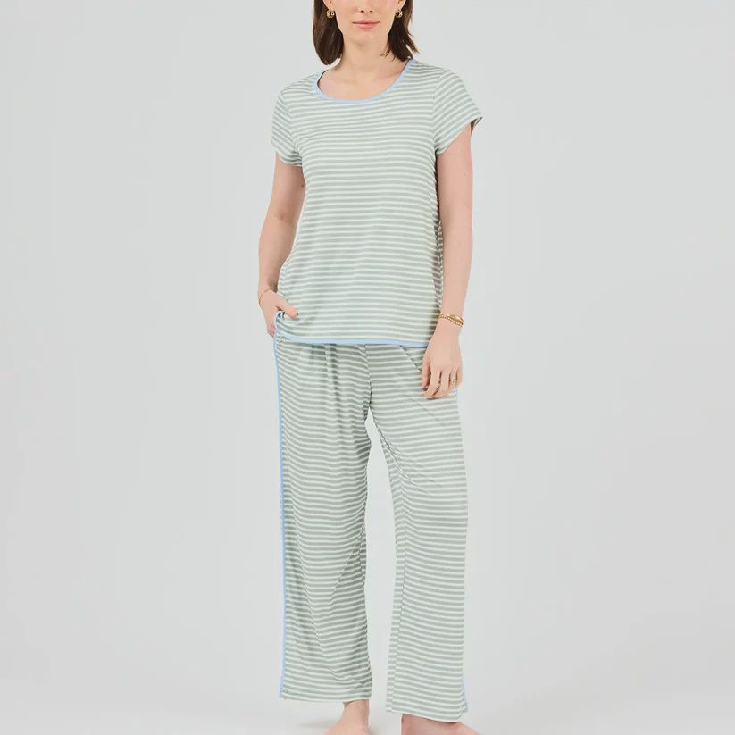 Pant Set Melody Green Stripe