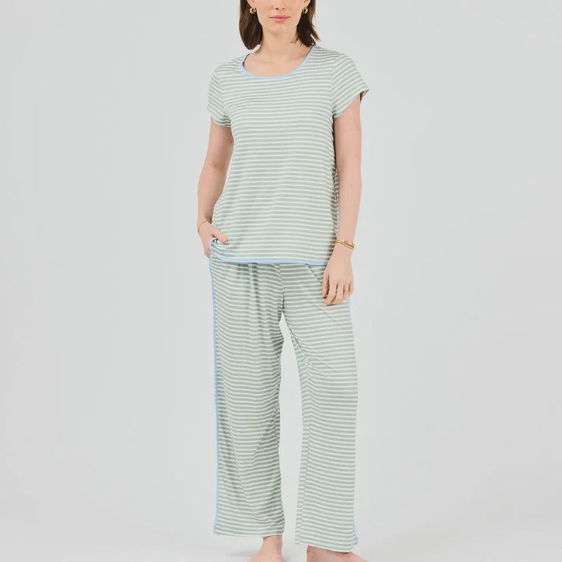 Pant Set Melody Green Stripe