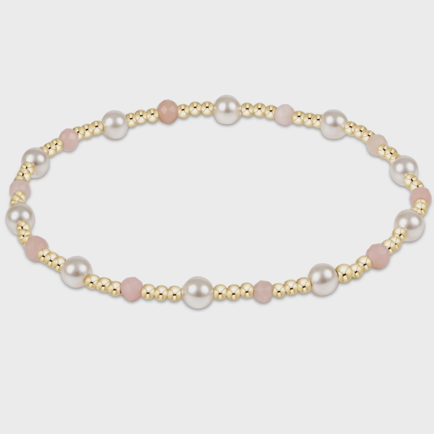 extends pearl sincerity 4mm gem bracelet - pink opal extends pearl sincerity 4mm gem bracelet - pink opal