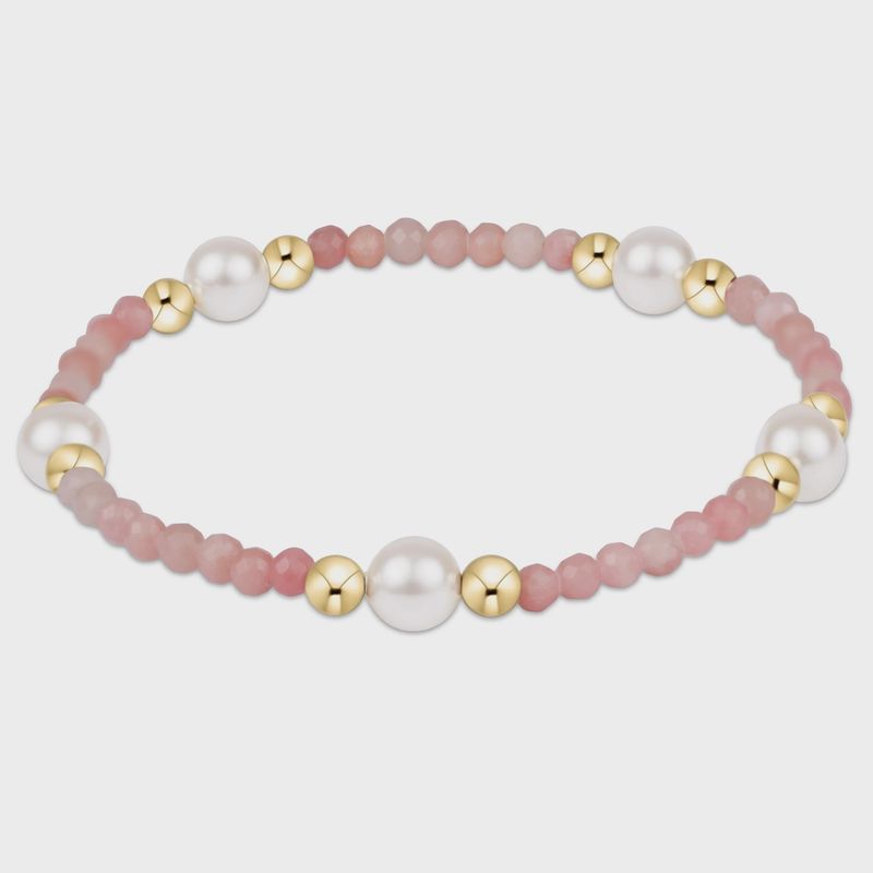 purpose pearl 6mm gem bracelet - pink opal