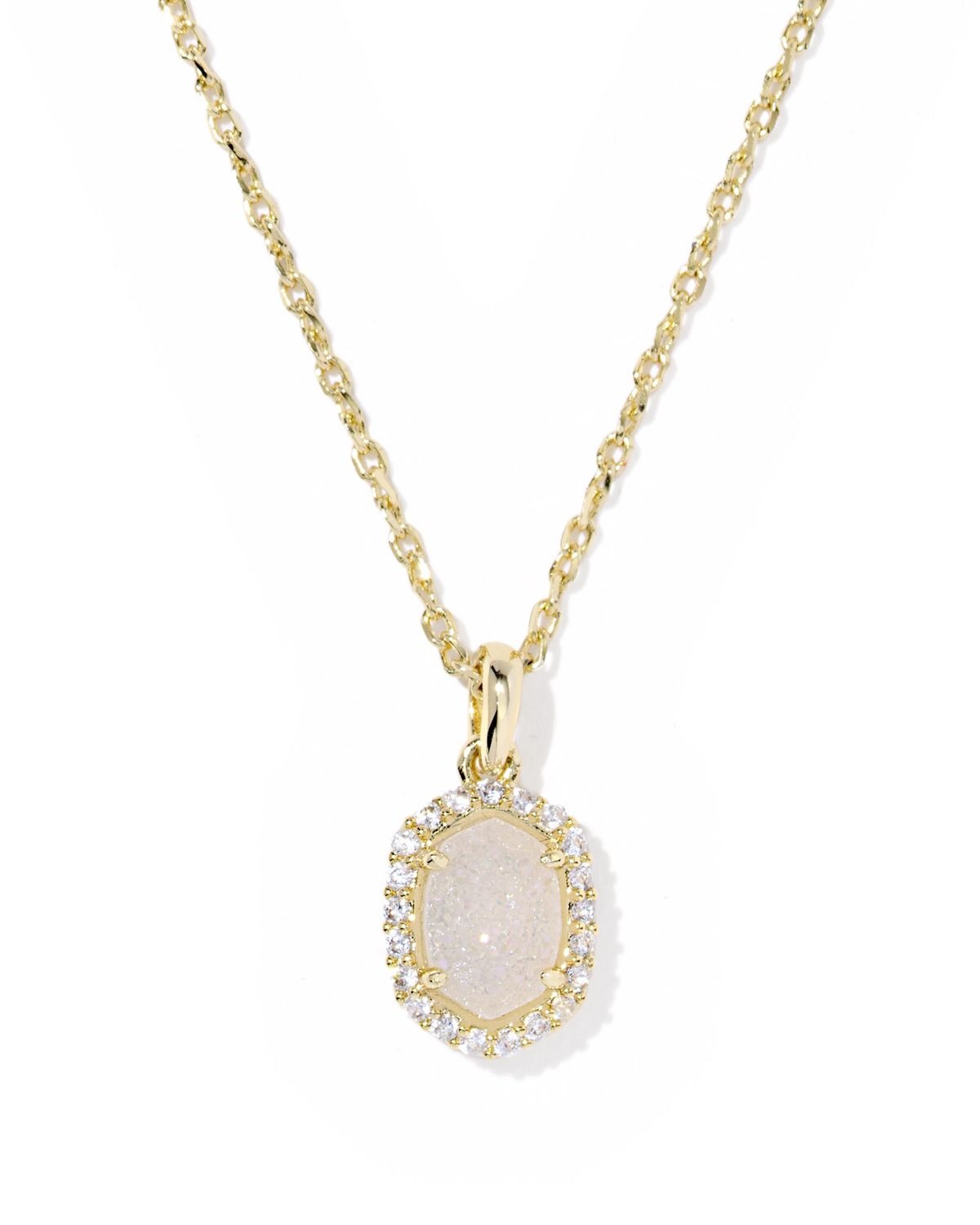 DAPHNE CRYSTAL FRAME SHORT PENDANT NECKLACE DAPHNE CRYSTAL FRAME SHORT PENDANT NECKLACE