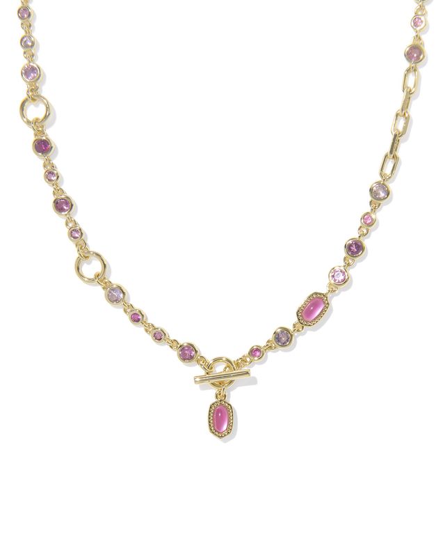MINI ELISA ABBIE STRAND NECKLACE PINK