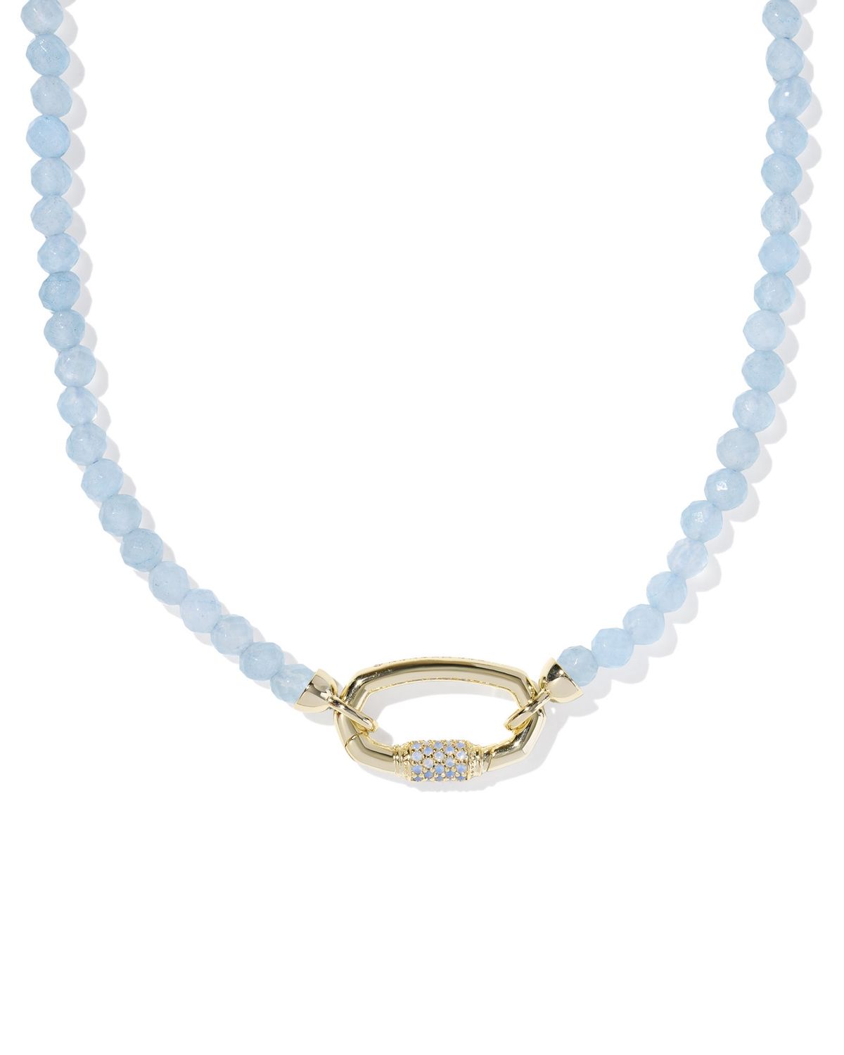 EMERY BEADED STRAND NECKLACE BLUE EMERY BEADED STRAND NECKLACE BLUE