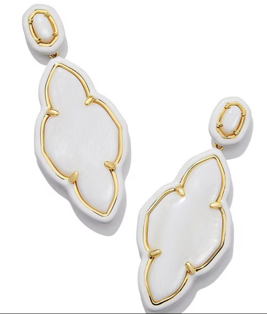 Abbie Enamel Frame Drop Earrings Abbie Enamel Frame Drop Earrings