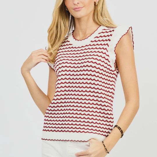 Oakley White/Maroon Wave Top
