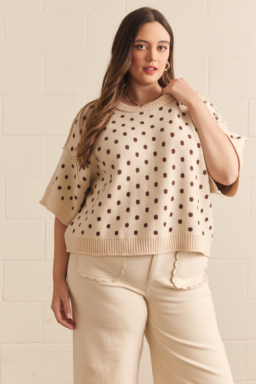 Polka Dot Knit Sweater Polka Dot Knit Sweater