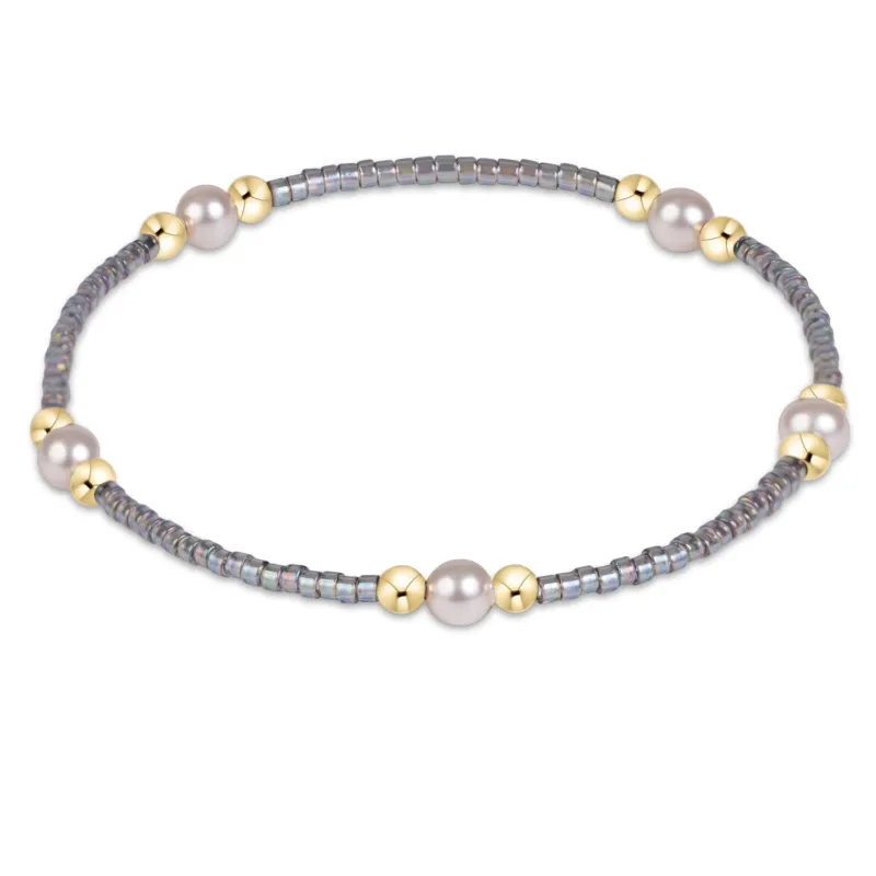 hope purpose pearl bracelet - morning mist