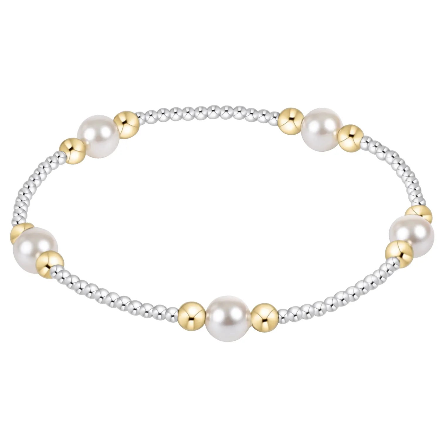 purpose pearl 6mm mixed metal bracelet purpose pearl 6mm mixed metal bracelet