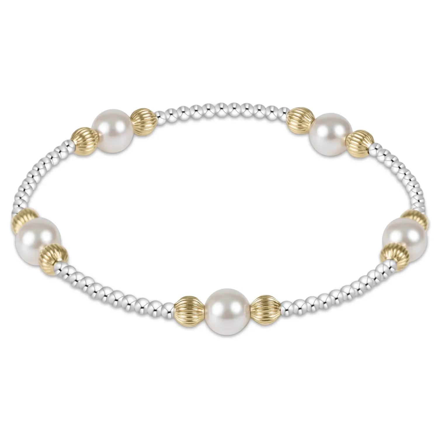 purpose pearl 6mm dignity mixed metal bracelet purpose pearl 6mm dignity mixed metal bracelet