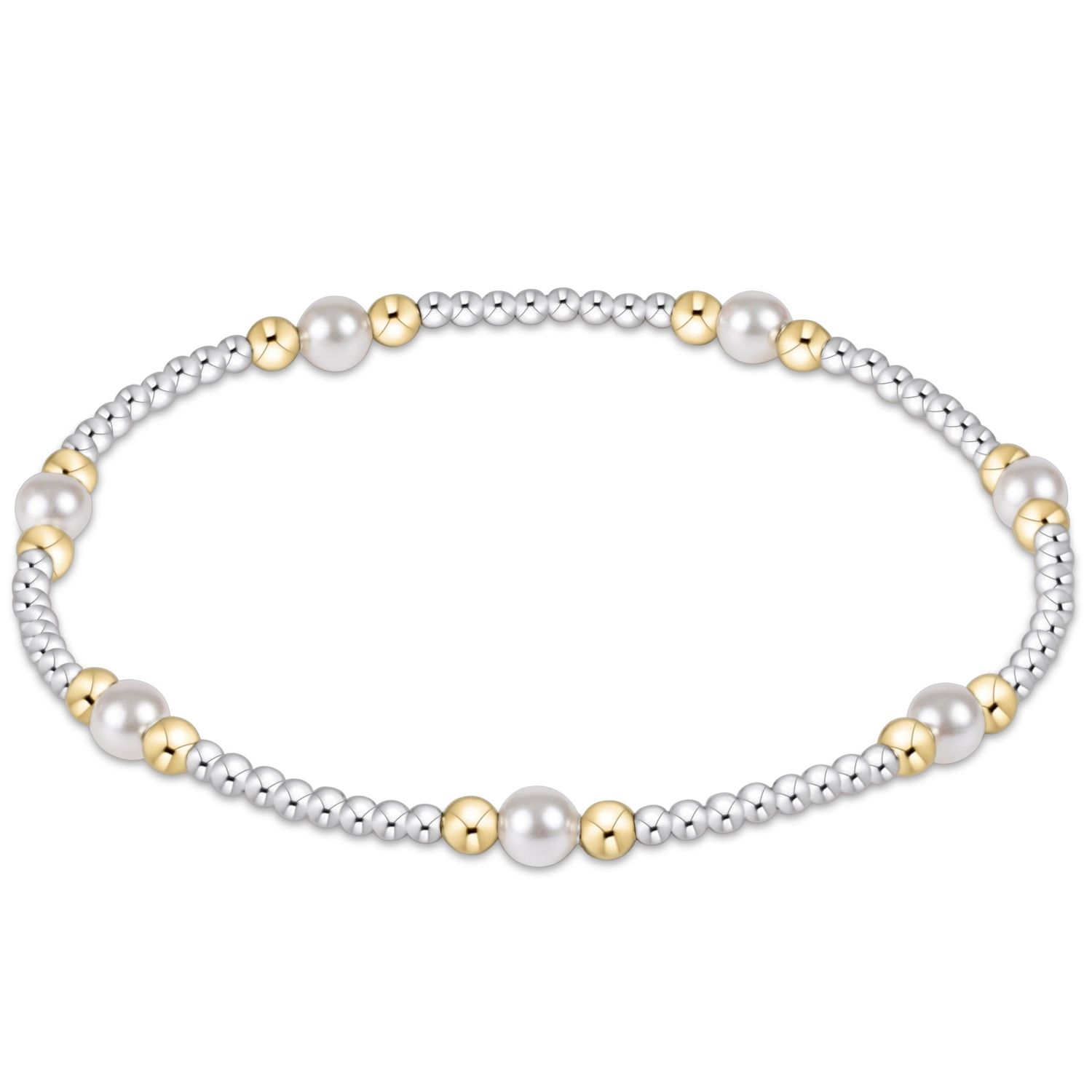 purpose pearl 4mm mixed metal bracelet purpose pearl 4mm mixed metal bracelet
