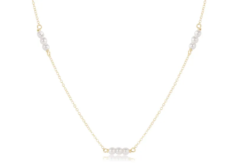 15” choker joy simplicity chain gold - pearl 3mm