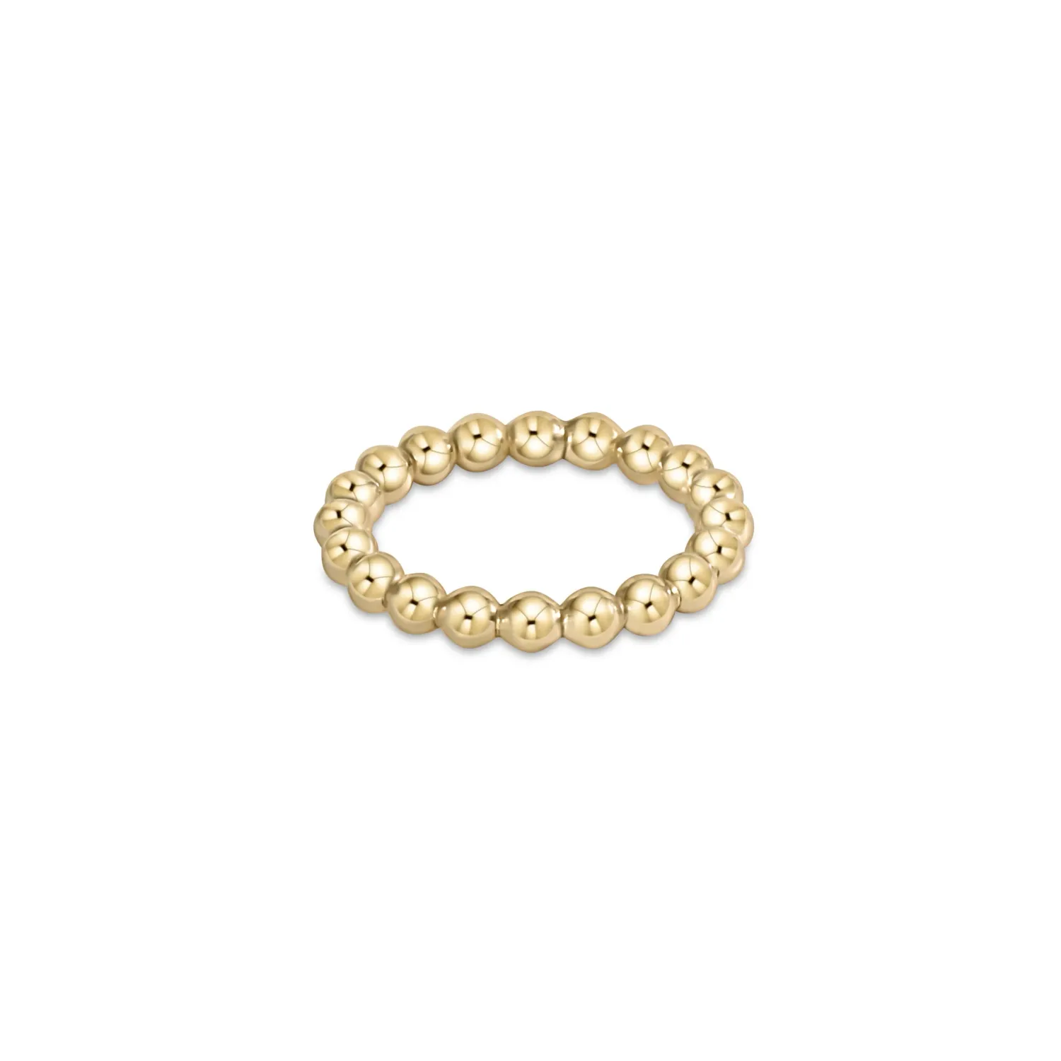 classic gold 3mm bead ring- size 7 classic gold 3mm bead ring- size 7
