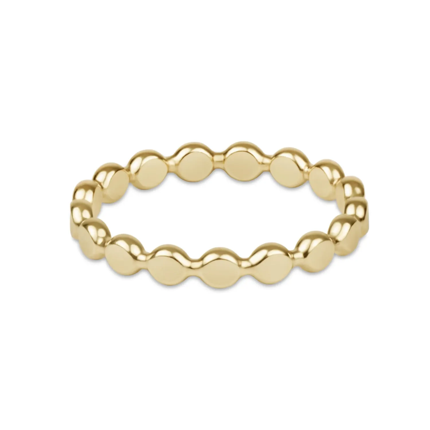 classic gold 2.5mm beaded disc ring- size 7 classic gold 2.5mm beaded disc ring- size 7