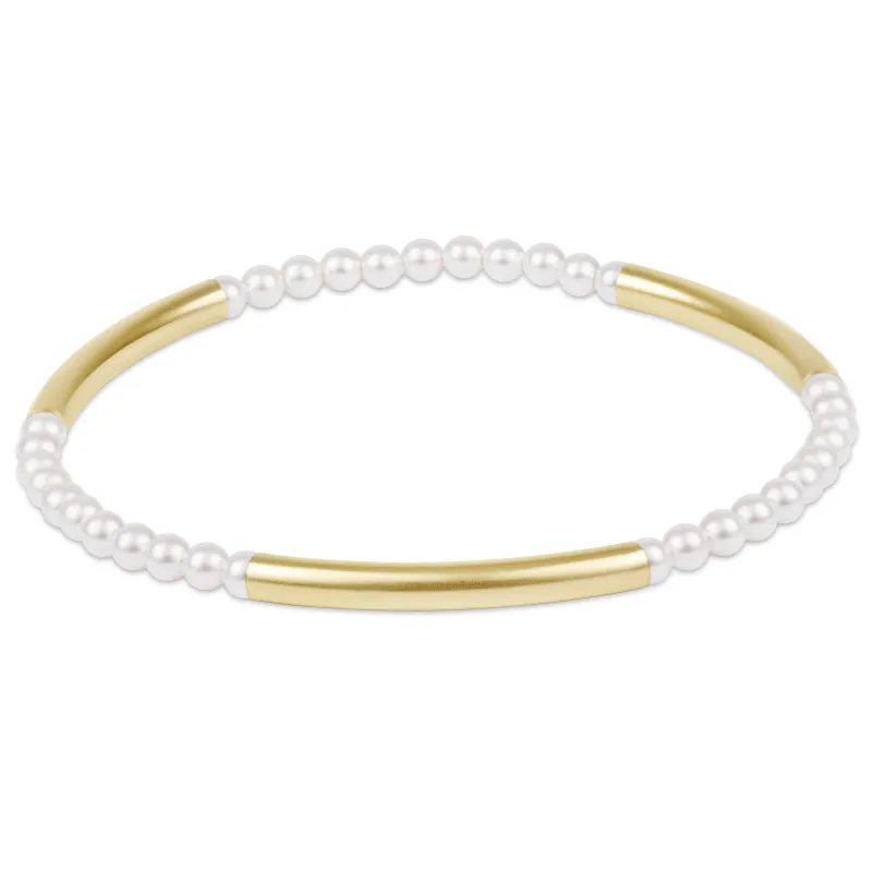 bliss bar pattern pearl 3mm bracelet