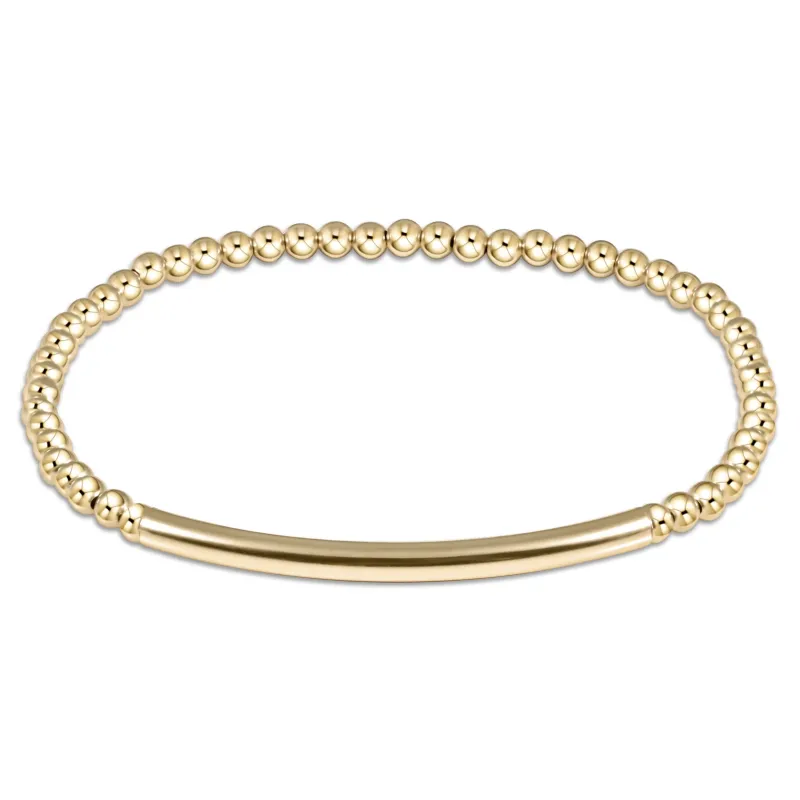 bliss bar smooth gold 3mm bracelet