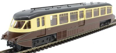 Dapol 4D-011-007 Streamlined Railcar W11 BR Lined Chocolate &amp; Cream [*SAVE £30!]