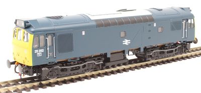 Heljan Class 25/3 BR rail blue 25252 (LMR) with full yellow ends (single, central double arrows) and headcode panel still in place (2535) [*SAVE £47!]
