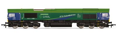 Hornby R30151 GBRf, HS2 Class 66, Co-Co, 66796 &#39;The Green Progressor&#39; - Era 11