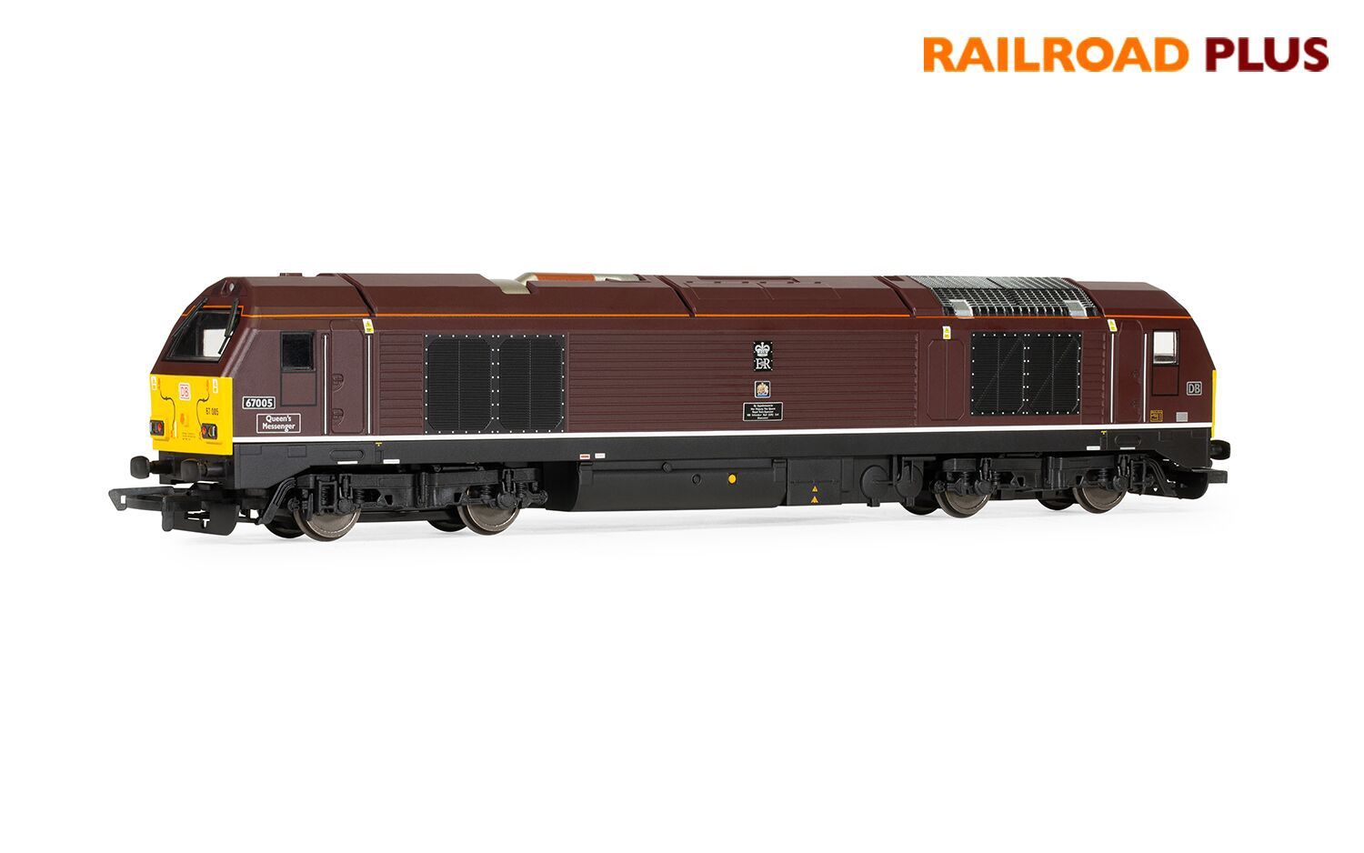 Hornby R30323 RailRoad Plus DB, Class 67, Bo-Bo, 67005 &#39;Queen&#39;s Messenger&#39; - Era 10 [25% Off!*]
