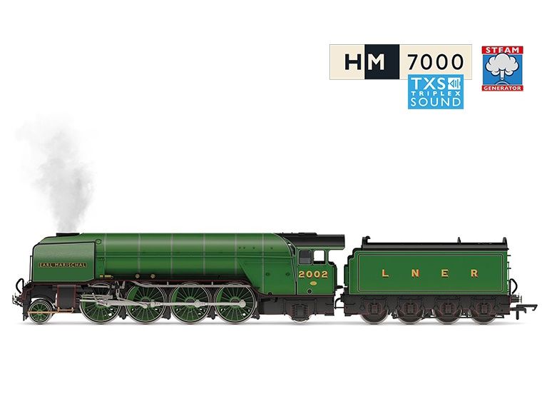 Hornby R30350SS LNER, P2 Class, 2-8-2, 2002 &#39;Earl Marischal&#39; With Steam Generator and extra smoke deflectors - Era 3 [25% Off!*]