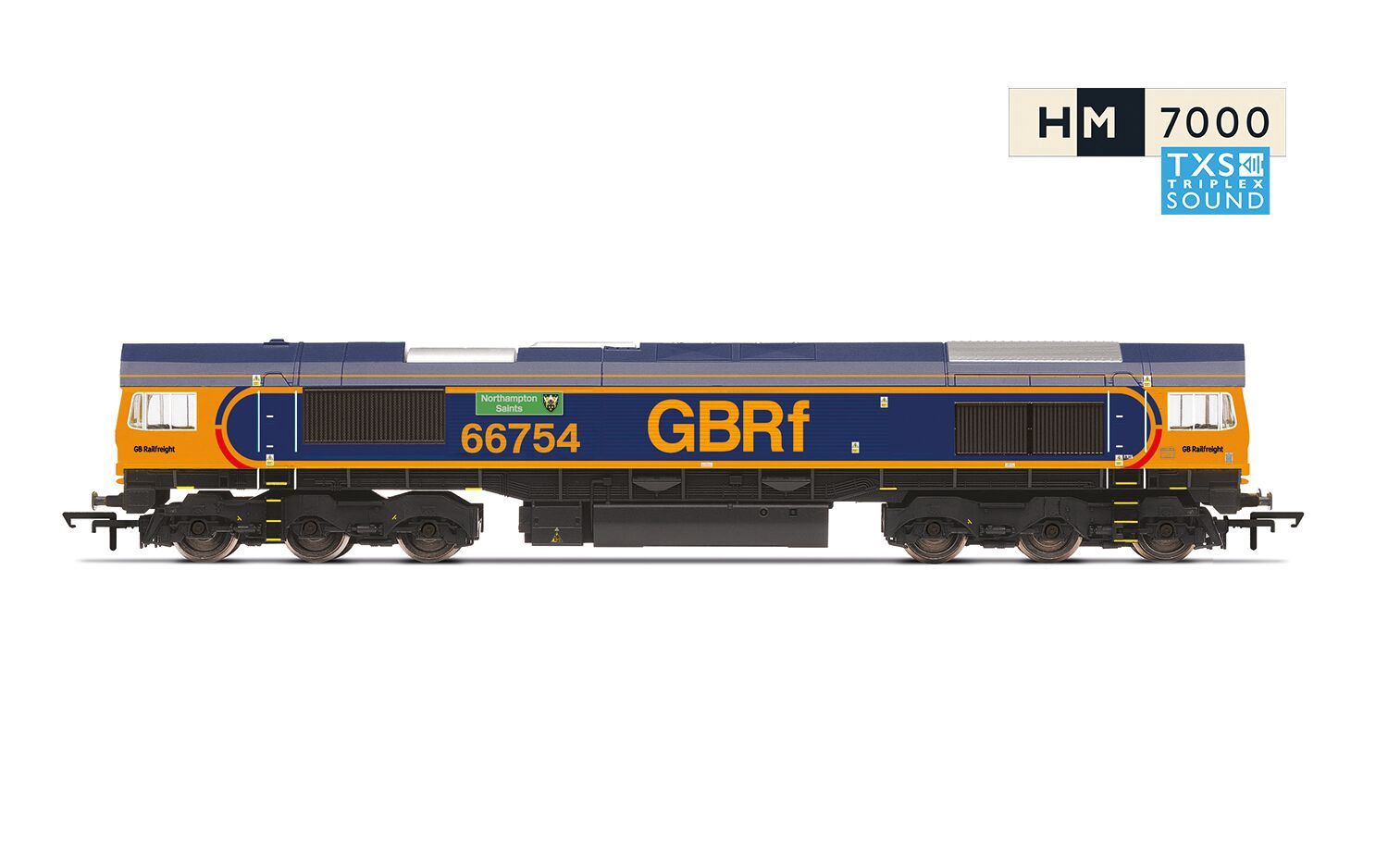 Hornby R30353TXS GBRf, Class 66, Co-Co, 66754 &#39;Northampton Saints&#39; - Era 11 (Sound Fitted) [25% Off!*]